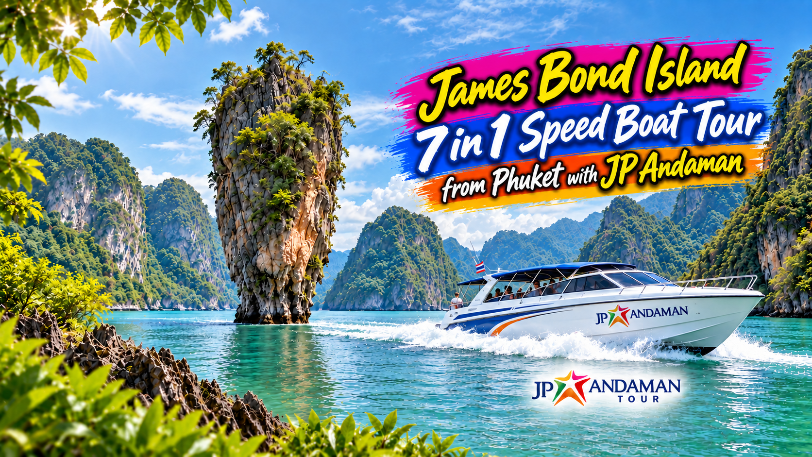 7 Island Tour - James Bond Island - Phang Nga Bay - Panak Island - Hong Island - Khao Ping Kan - Koh Panyee (Panyee Village) - Naka Island - National Park Fee Included image